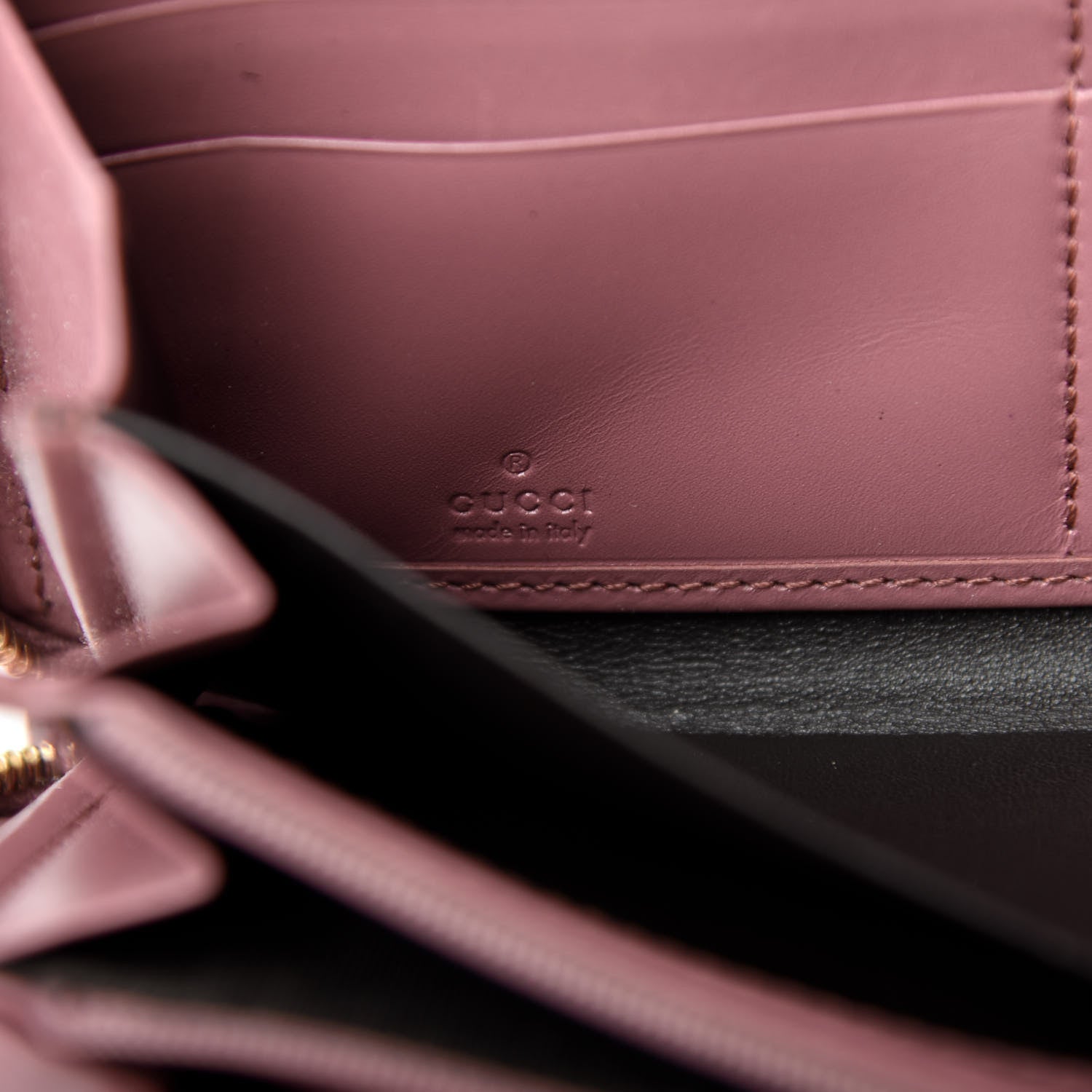 Gucci Imprime Monogram GG Pierce Zip Around Wallet Vintage Rose 6 of 11