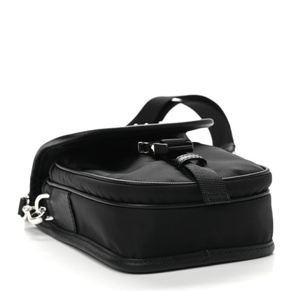 Prada Re-Nylon Saffiano Mini Pocket Single Snap Buckle Messenger Bag Black 4 of 10