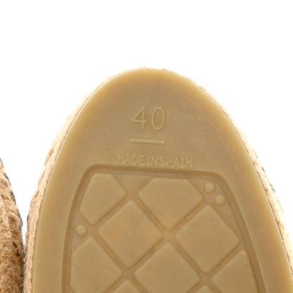 Chanel Lambskin Quilted CC Espadrilles 40 Grey 7 of 9