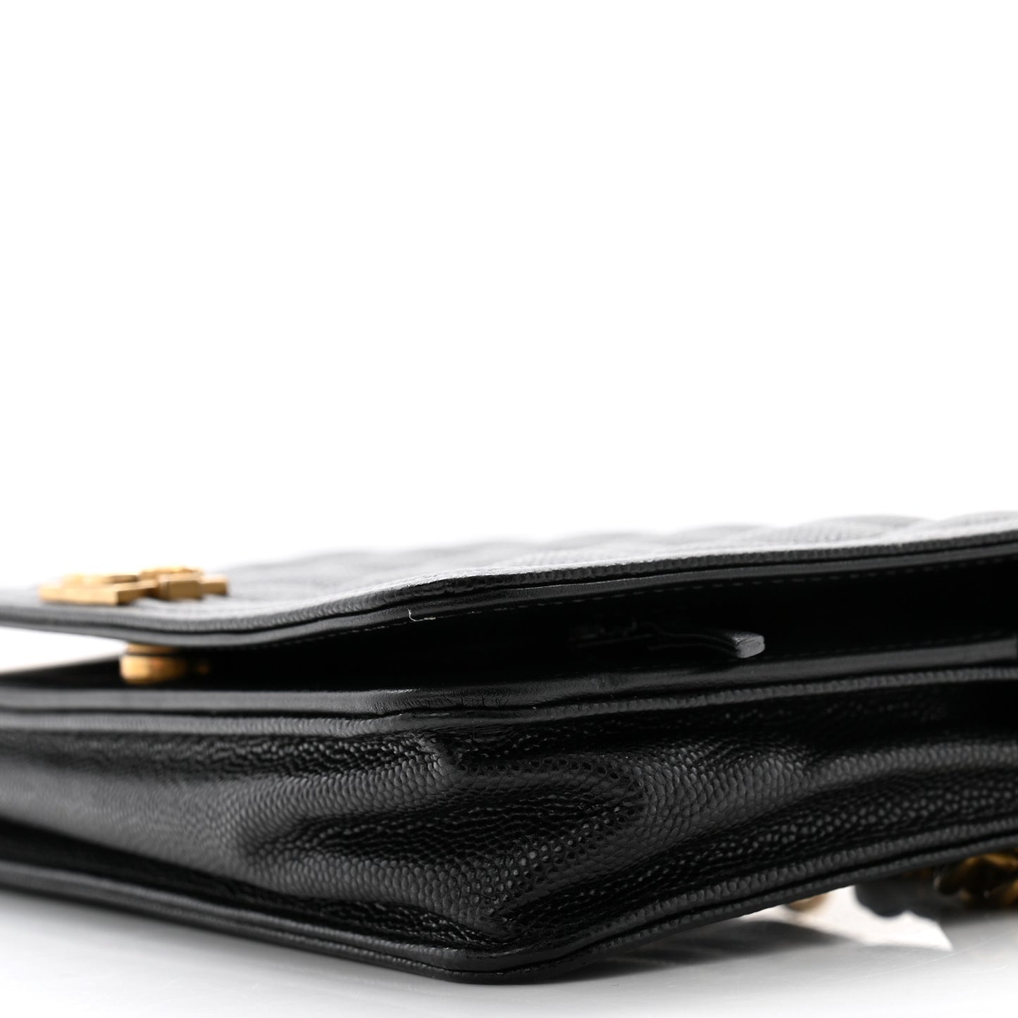 Caviar Quilted Boy Wallet On Chain WOC Black