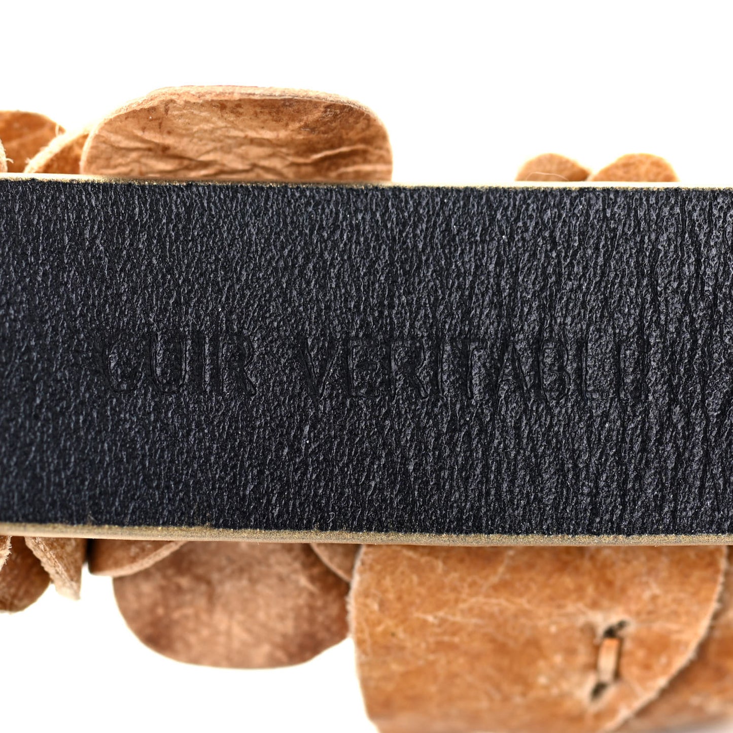 Metallic Calfskin Floral Bracelet