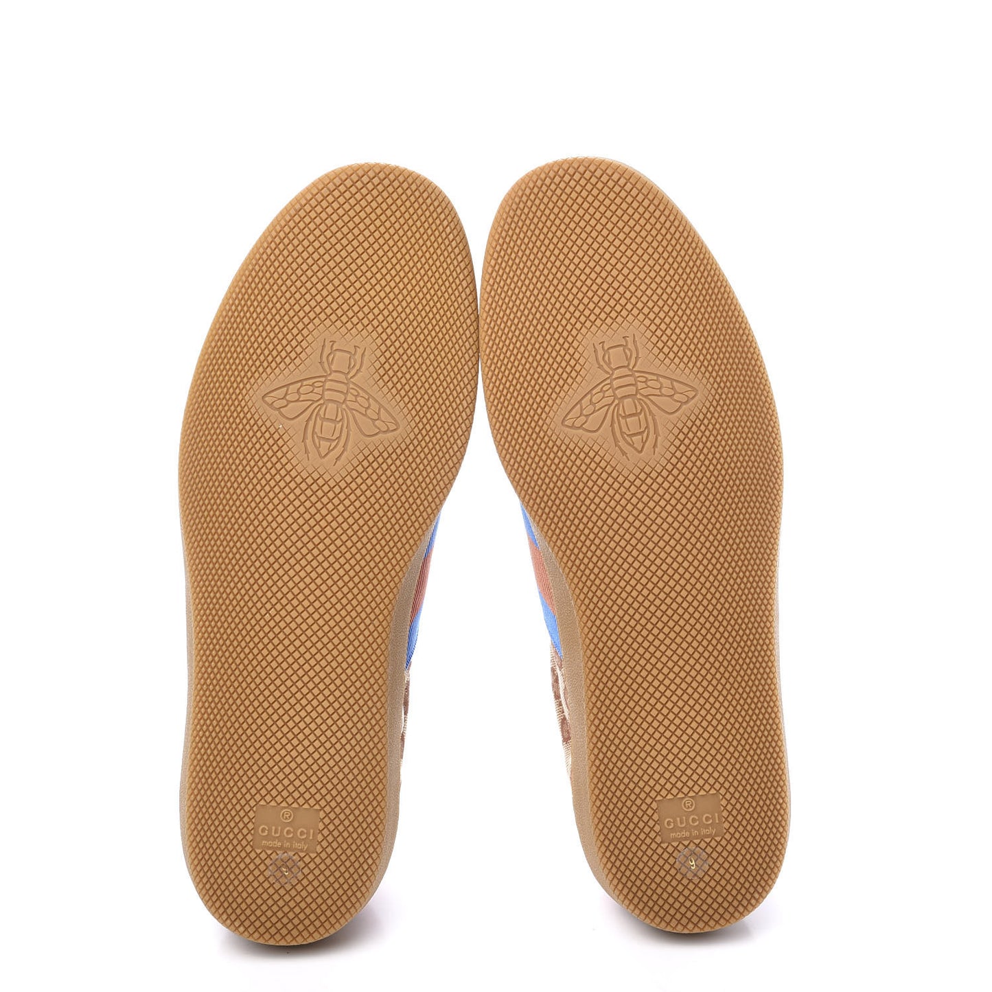 GG Monogram Suede Web Mens G74 Sneakers 9 Beige Ruggine Cuir