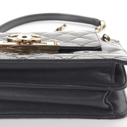 Chanel Patent Quilted Golden Class Accordion Flap Charcoal Grey 11 of 13