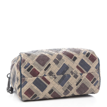 Bottega Veneta Nappa Intrecciato Stitched Mini Boston Beige Blue Multicolor 4 of 10