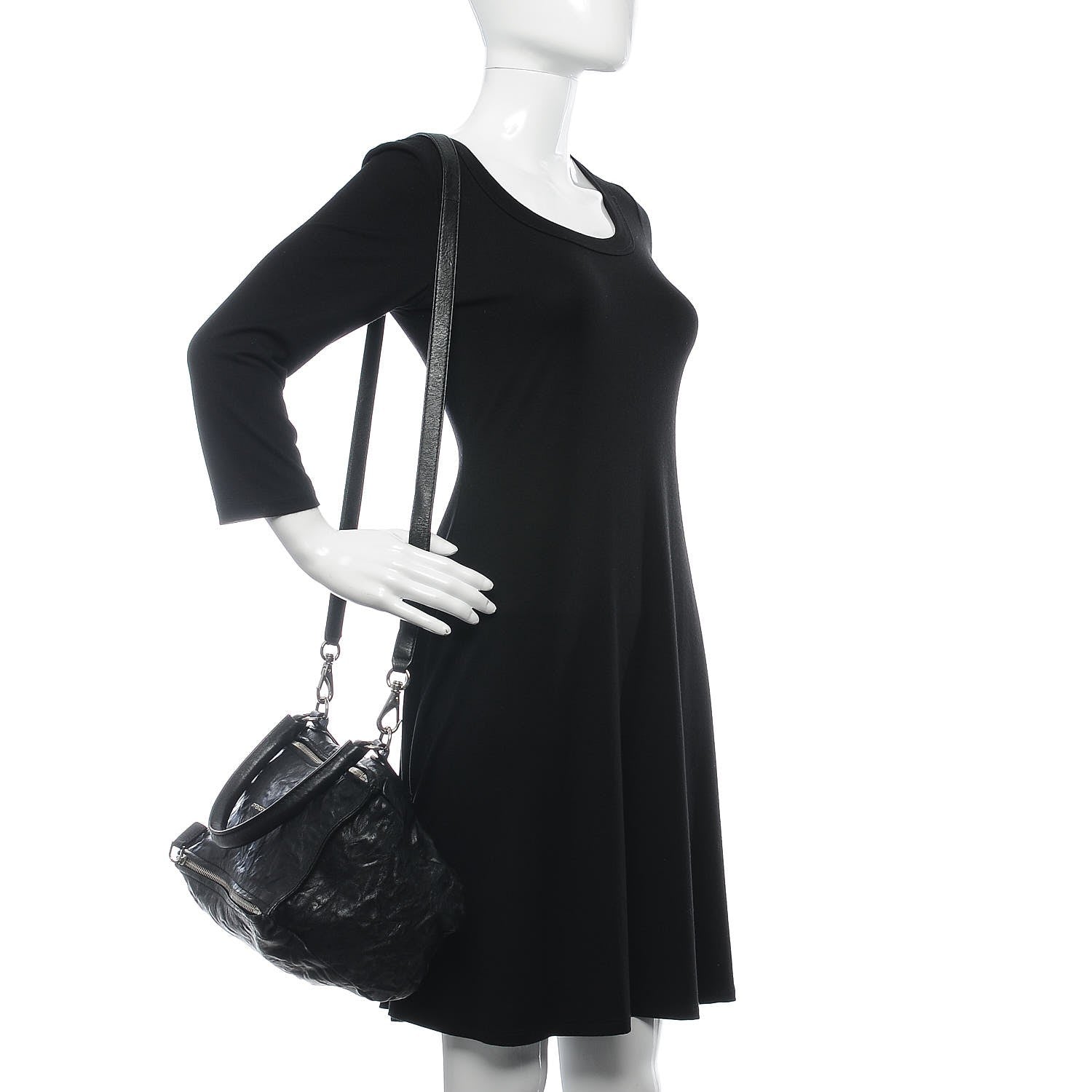 Givenchy Tumbled Sheepskin Small Pandora Black 2 of 9