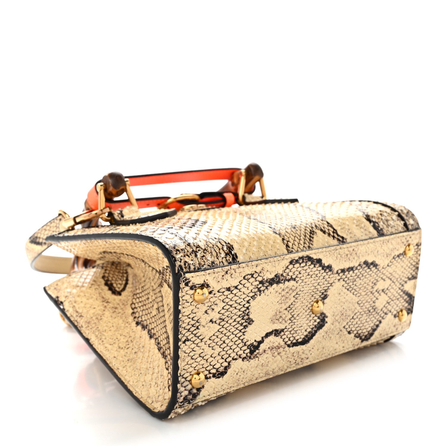 Gucci Snakeskin Mini Diana Tote Bag Beige 4 of 11