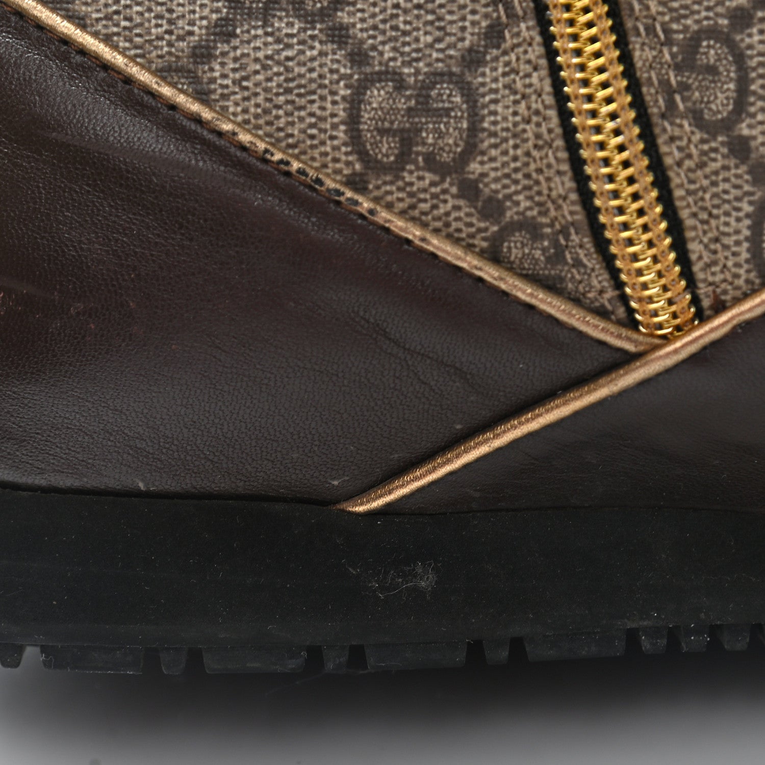Gucci GG Plus Monogram Rabbit Fur Boots 39 Dark Brown 17 of 25