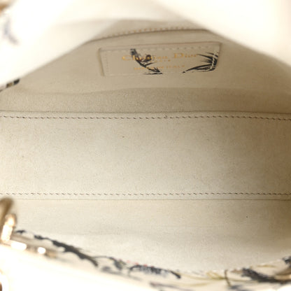 Christian Dior Calfskin Beaded Embroidered Jardin Naturel Mini Lady Dior White Multicolor 5 of 9