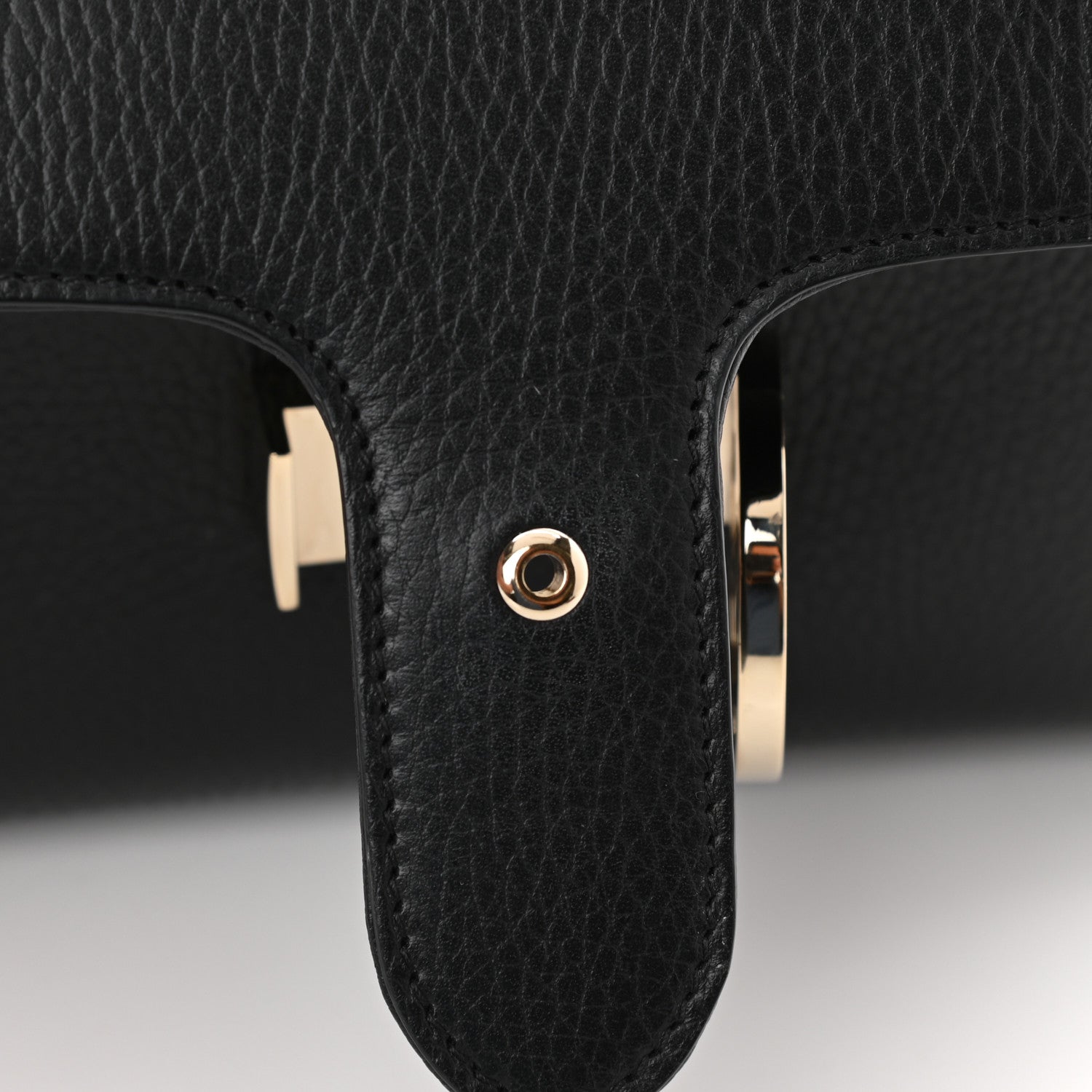 Gucci Dollar Calfskin Interlocking G Top Handle Shoulder Bag Black 11 of 13