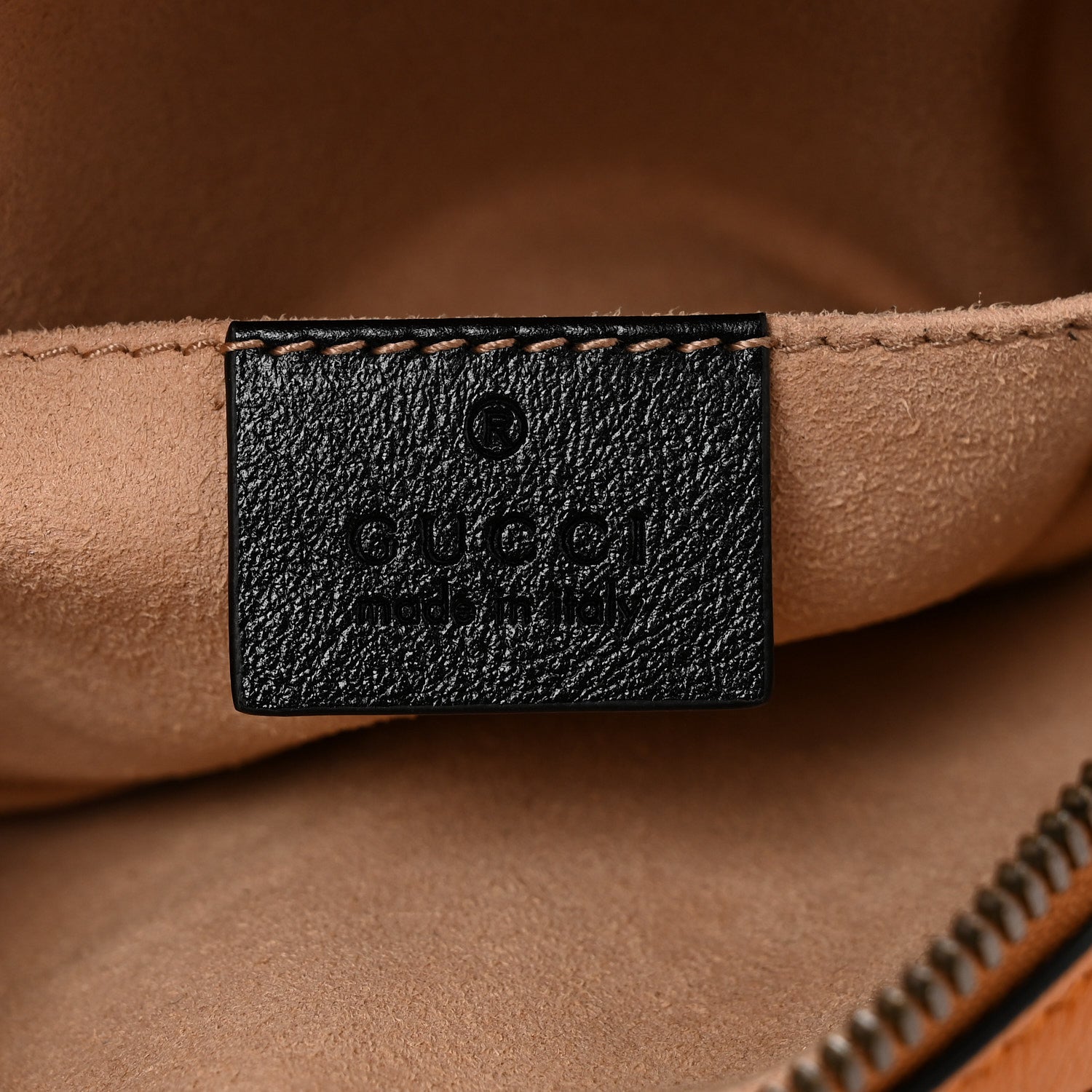 Gucci Vintage Effect Calfskin Matelasse Diagonal Torchon GG Marmont Belt Bag 95 38 Cognac 6 of 11