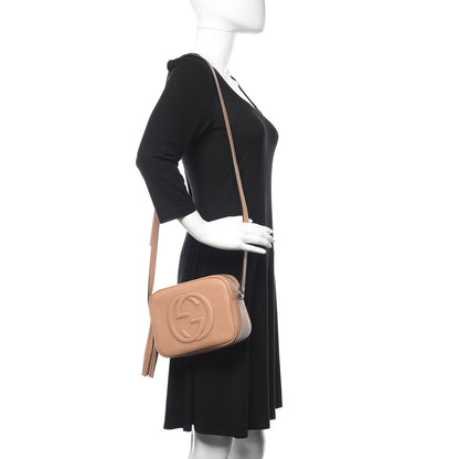 Gucci Pebbled Calfskin Small Soho Disco Bag Camelia 2 of 9