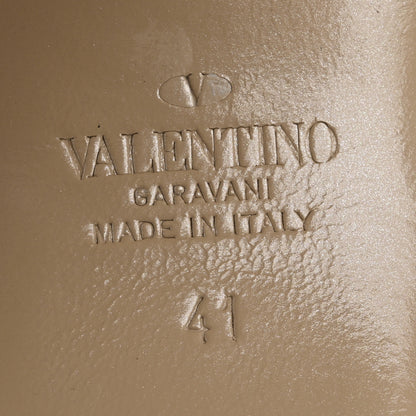 Valentino Garavani Calfskin Rockstud Ankle Wrap 35/75mm Platform Sandals 41 Opal Grey 9 of 17