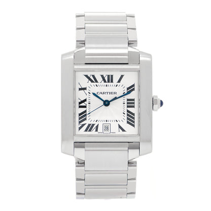 Cartier Stainless Steel 28mm Tank Francaise Automatic Watch 1 of 4