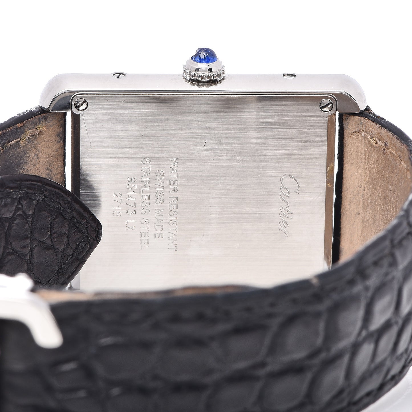 Stainless Steel Alligator 27mm Tank Solo Quartz Watch