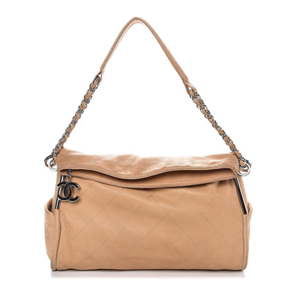 Chanel Lambskin Stitched Medium Ultimate Soft Tote Beige 1 of 13