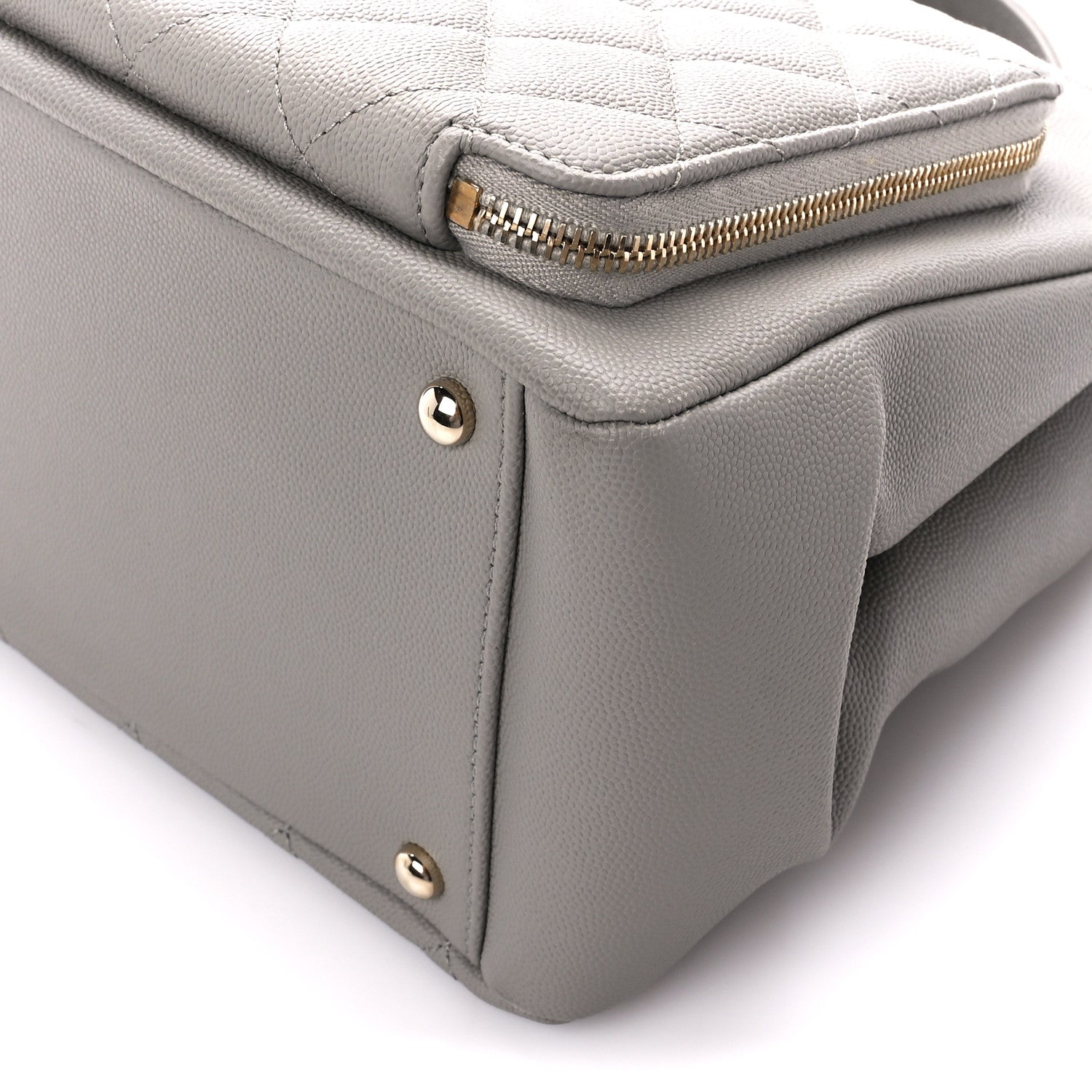 Chanel Caviar Quilted Small Business Affinity Shopping Bag Grey 13 of 13