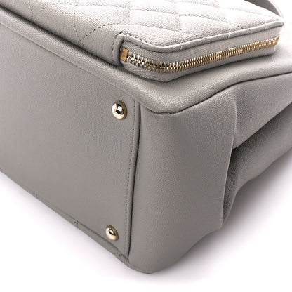 Chanel Caviar Quilted Small Business Affinity Shopping Bag Grey 13 of 13