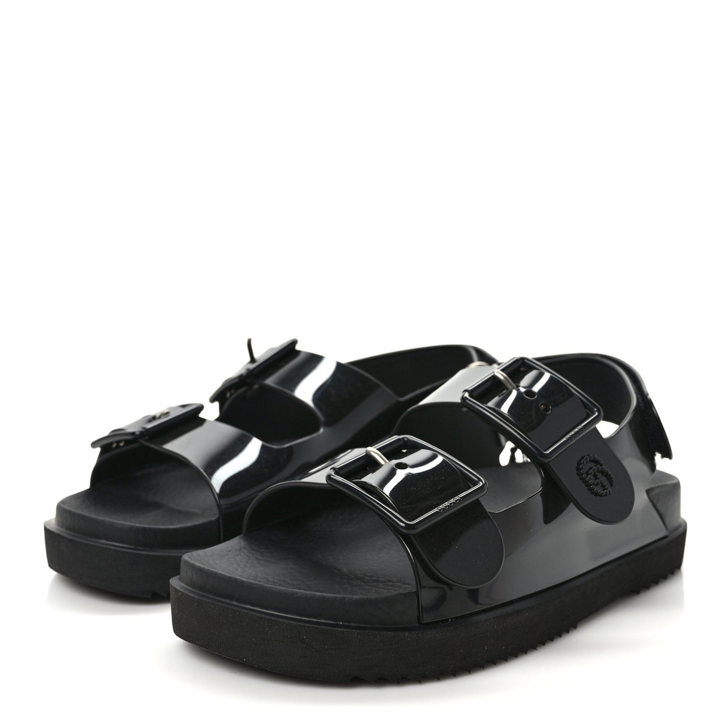 Rubber Mini Double G Womens Isla Dad Sandals 35 Black