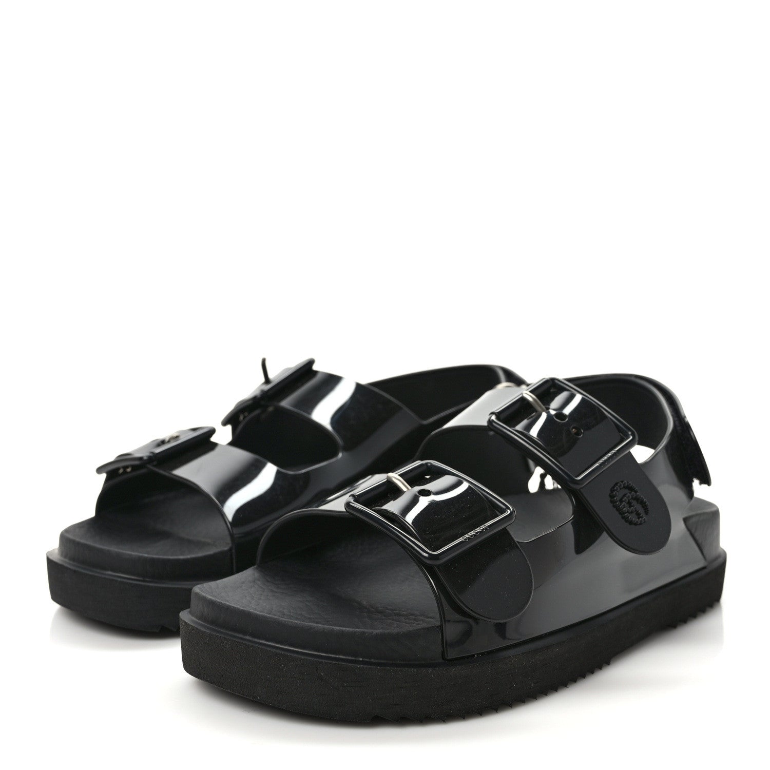 Gucci Rubber Mini Double G Womens Isla Dad Sandals 35 Black 4 of 8