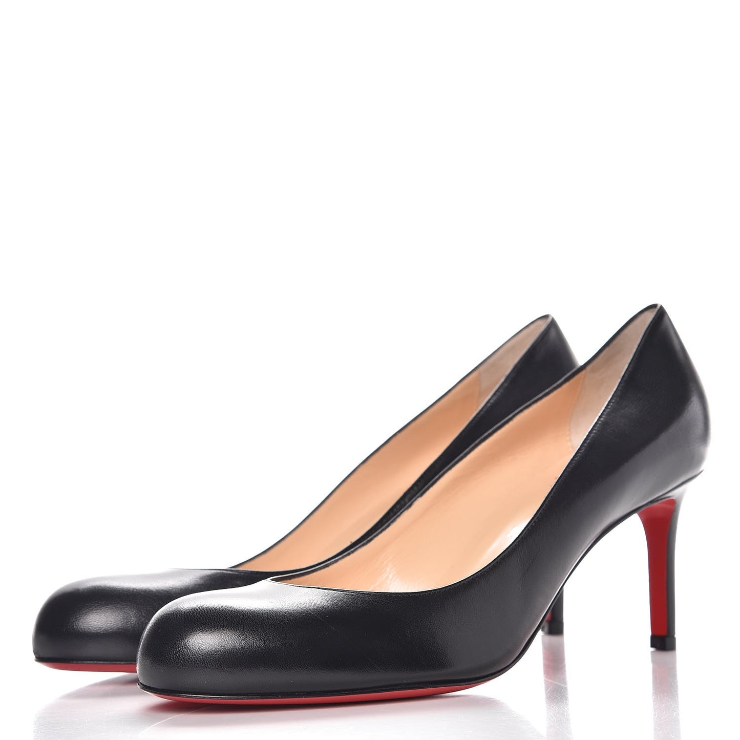 Shiny Nappa Simple 70 Pumps 39.5 Black