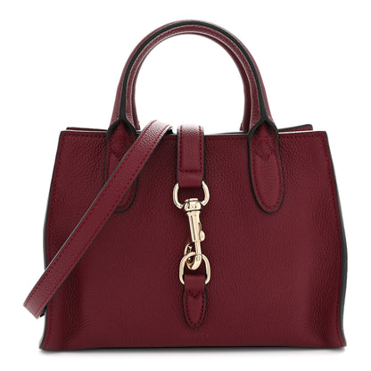 Gucci Pebbled Calfskin Small Jackie Tote Ancora Red 1 of 11