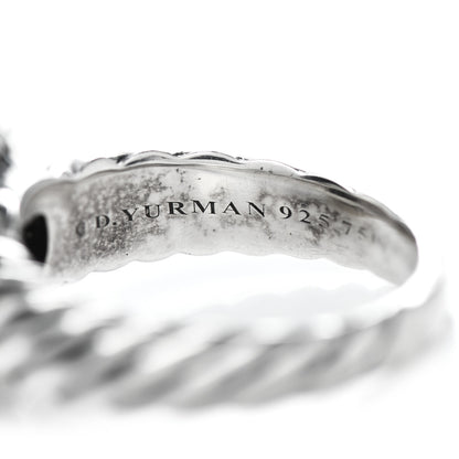 David Yurman Sterling Silver 18K Yellow Gold Diamond 10mm Noblesse Ring 49 4.75 6 of 6