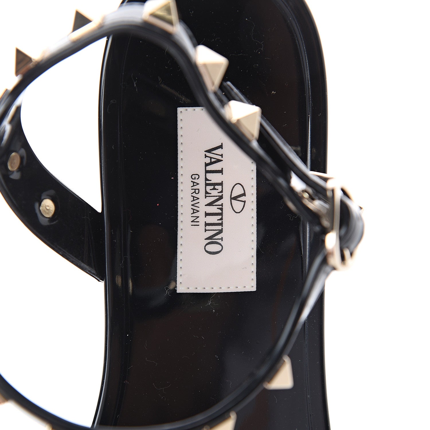 Valentino Garavani PVC Jelly Rockstud Caged Sandals 39 Black 5 of 7