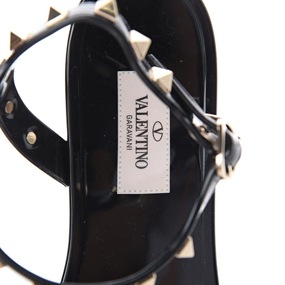 Valentino Garavani PVC Jelly Rockstud Caged Sandals 39 Black 5 of 7