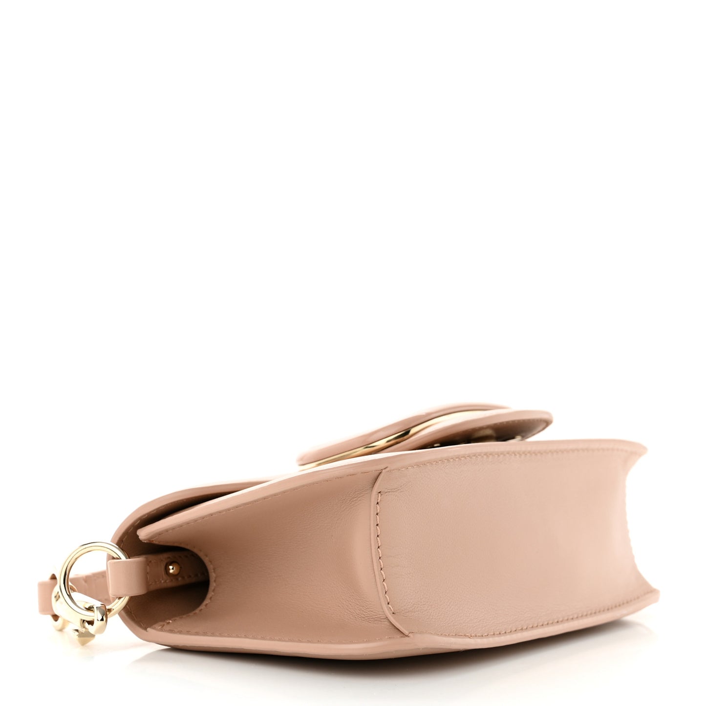 Calfskin Enamel Vlogo Small Loco Shoulder Bag Rose Cannelle