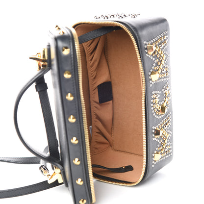 MCM Calfskin Studded Rockstar Vanity Case Black 5 of 13
