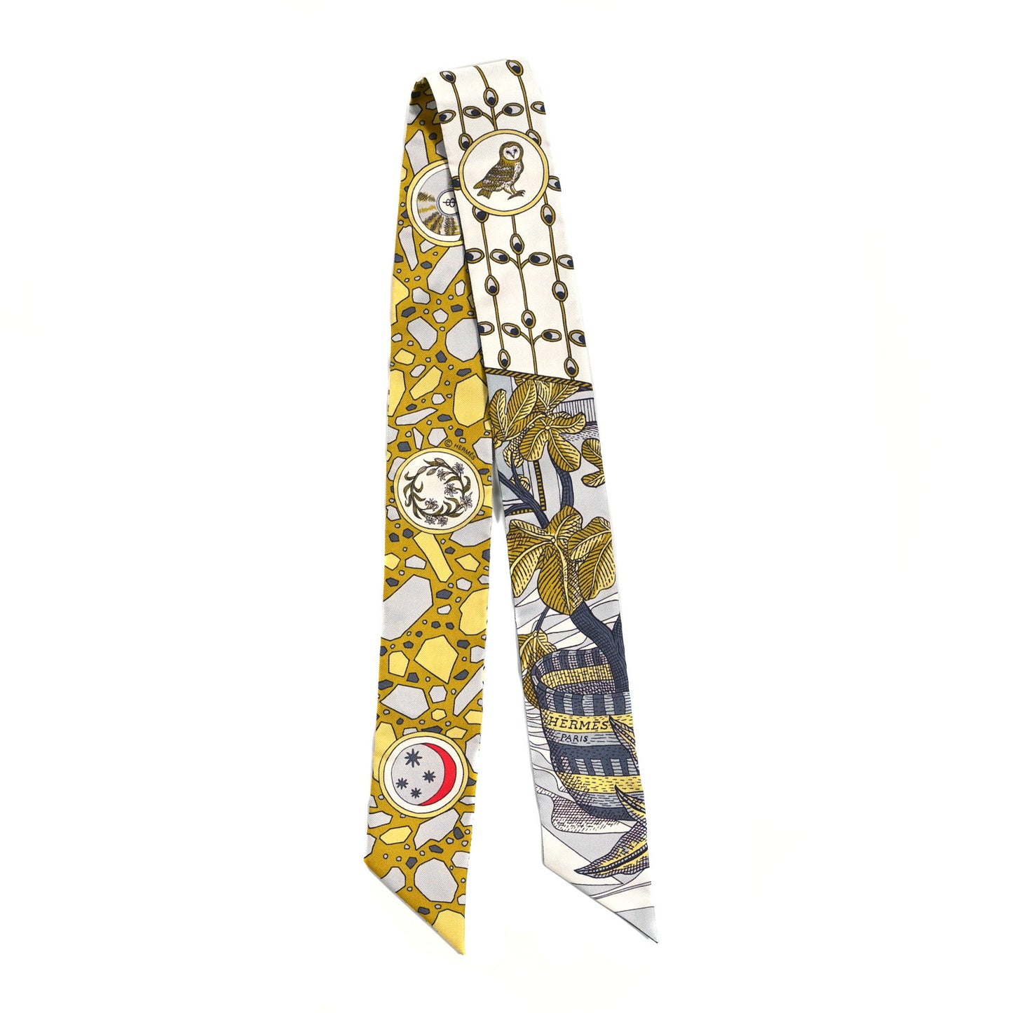 Silk La Danse Des Amazones Twilly Gris White Gold