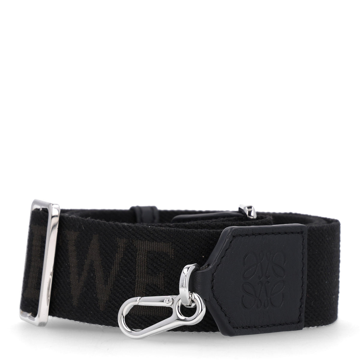 Loewe X SUNA FUJITA Calfskin Jacquard Mushroom Anagram Strap Black 1 of 5