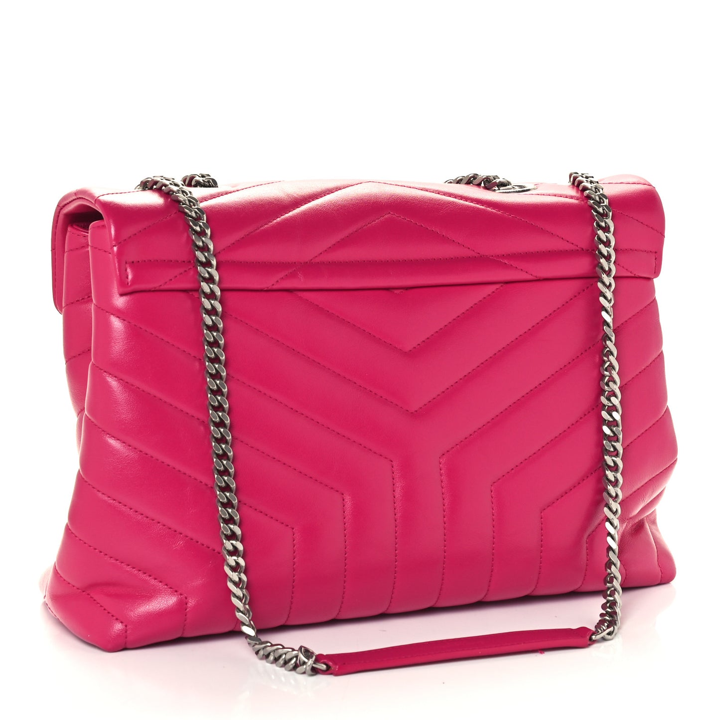 Calfskin Y Quilted Monogram Medium Loulou Chain Satchel Freesia