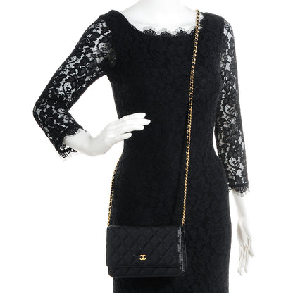 Chanel Caviar Quilted Wallet On Chain WOC Black 2 of 9