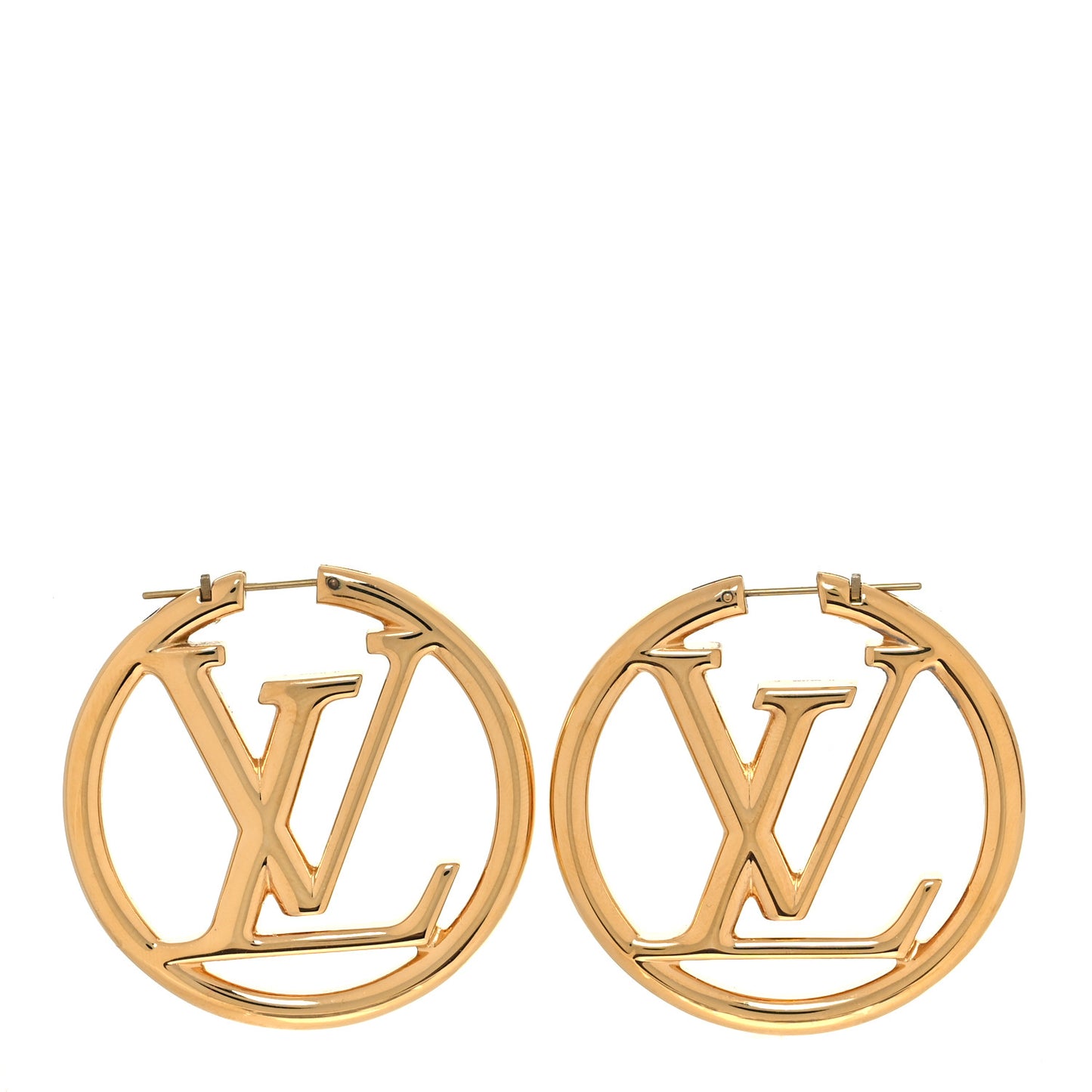 Metal Louise Hoop Earrings Gold