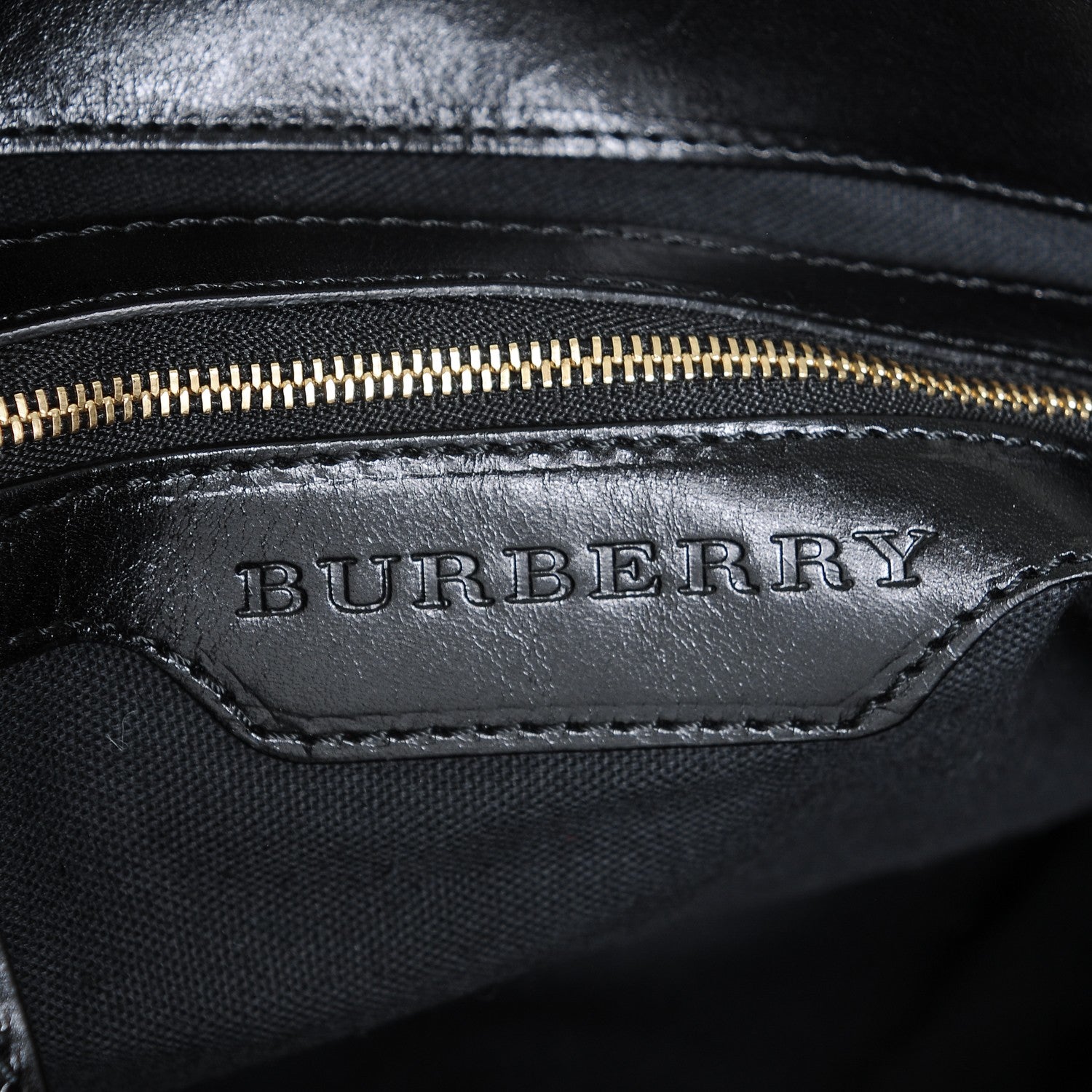 Burberry House Check Bridle Calfskin Medium Gosford Hobo Black 6 of 6