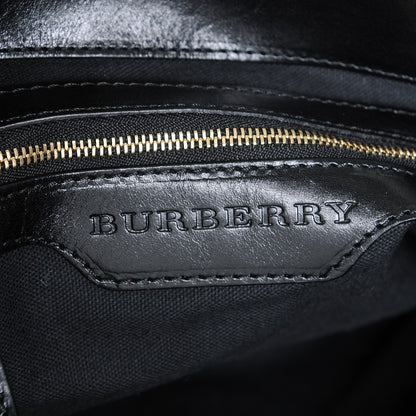 Burberry House Check Bridle Calfskin Medium Gosford Hobo Black 6 of 6