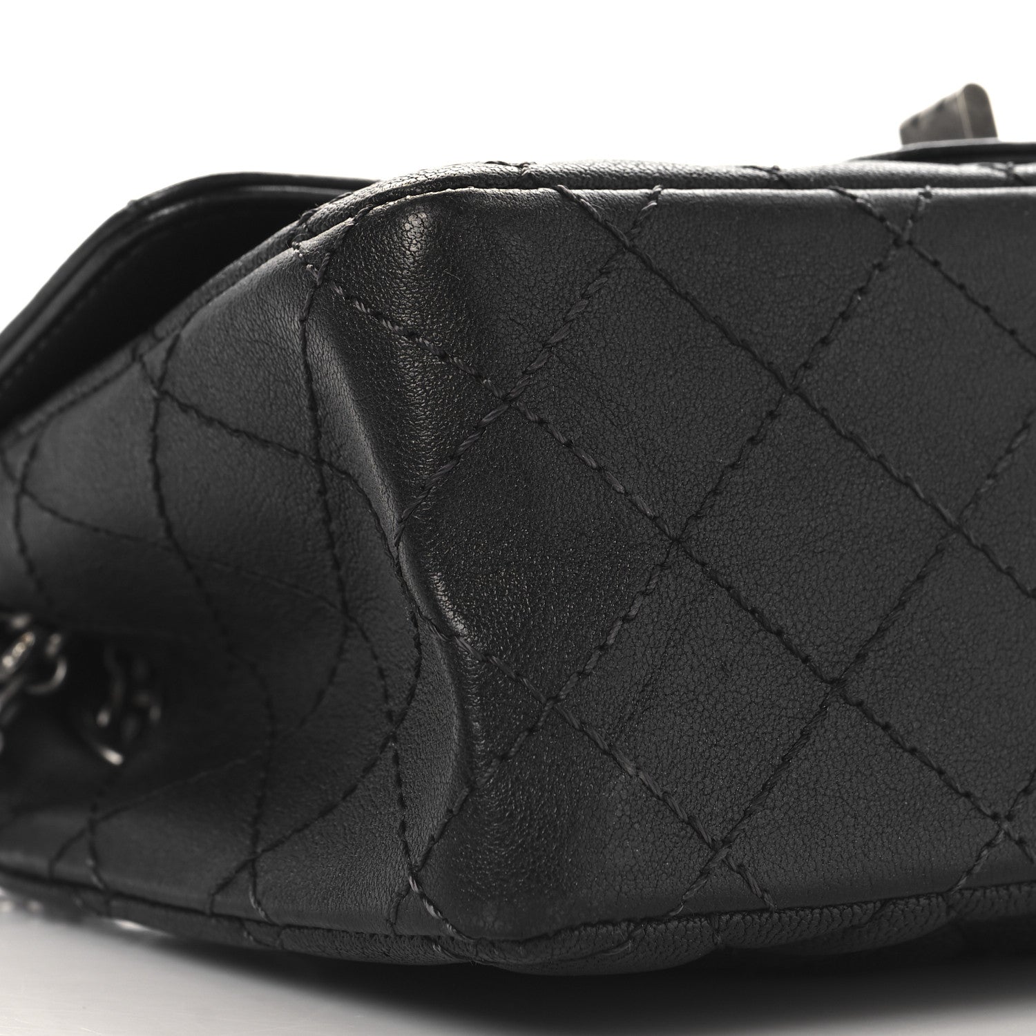 Chanel Metallic Sheepskin Quilted 2.55 Reissue Mini Flap Dark Grey 9 of 11