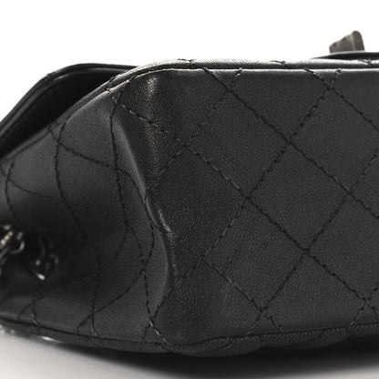 Chanel Metallic Sheepskin Quilted 2.55 Reissue Mini Flap Dark Grey 9 of 11