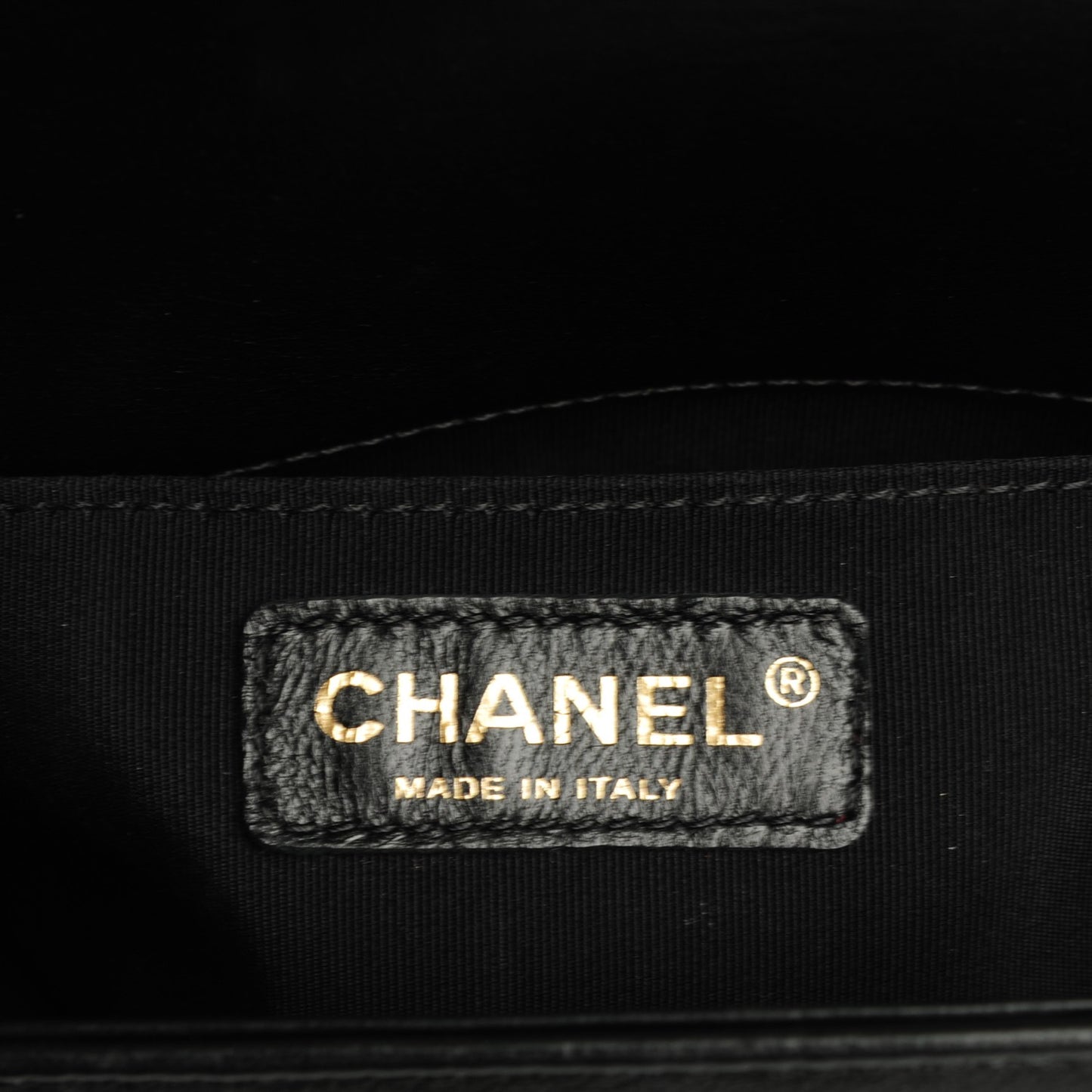 Lambskin Quilted Small Boy Flap Black