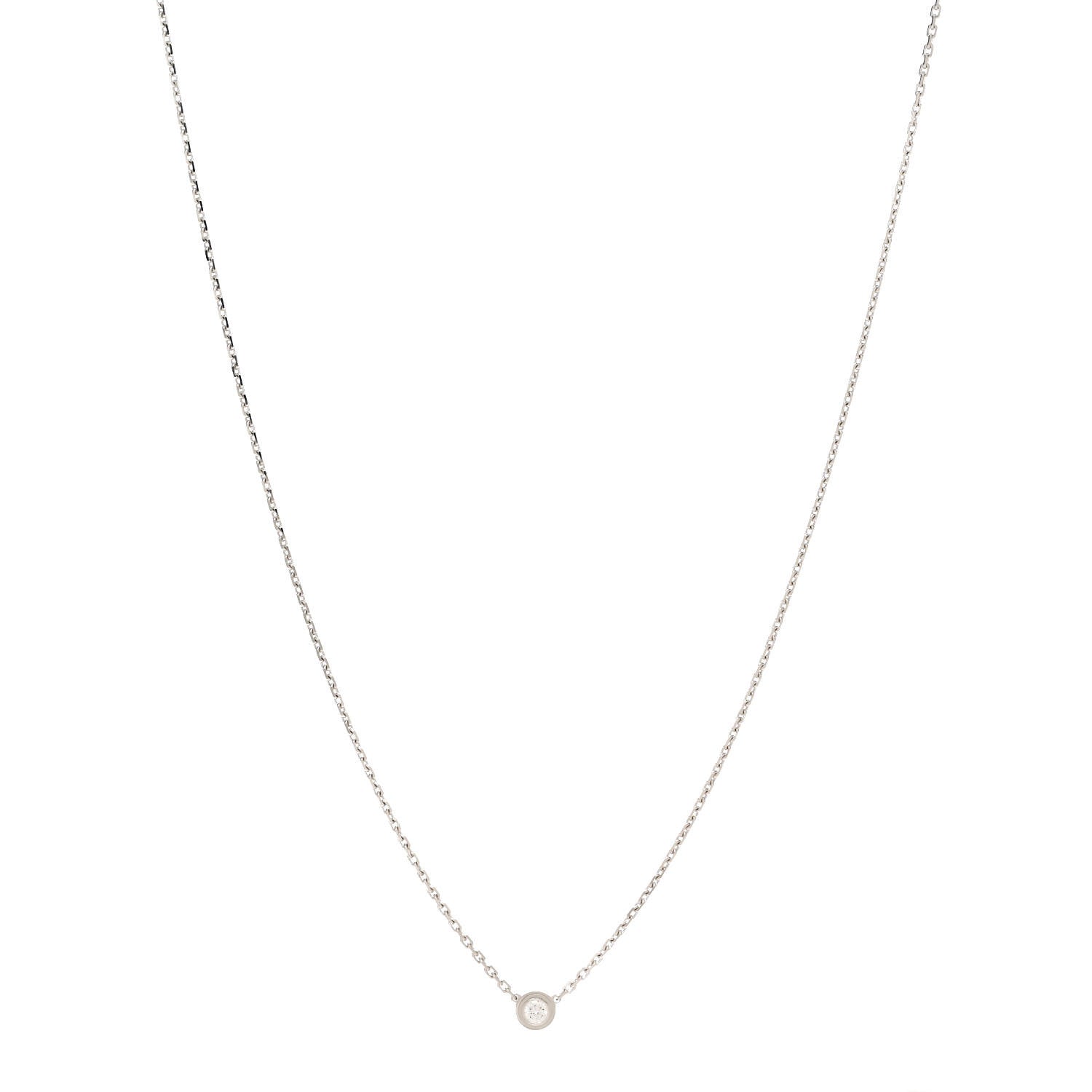 Cartier 18K White Gold Diamond XS D'Amour Pendant Necklace 1 of 5