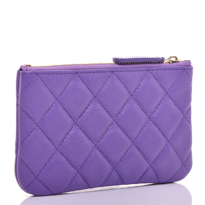 Chanel Caviar Quilted Small Cosmetic Case Purple 3 of 7
