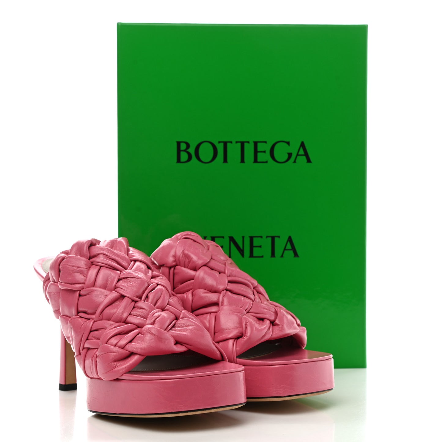 Nappa Intreccio The Board Platform Mule Sandals 40 Pink