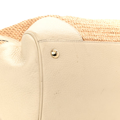Gucci Calfskin Straw Large Bamboo Shopper Tote Natural 13 of 13
