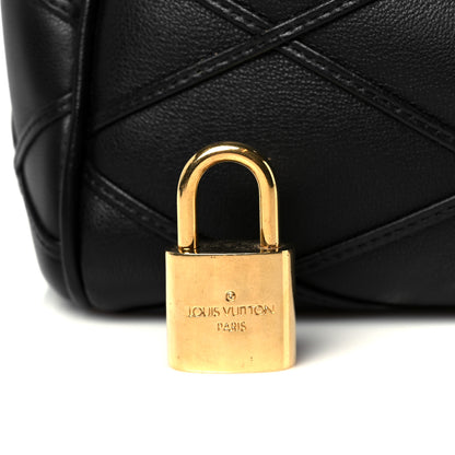 Louis Vuitton Lambskin Malletage Speedy Bandouliere 25 Black 7 of 11
