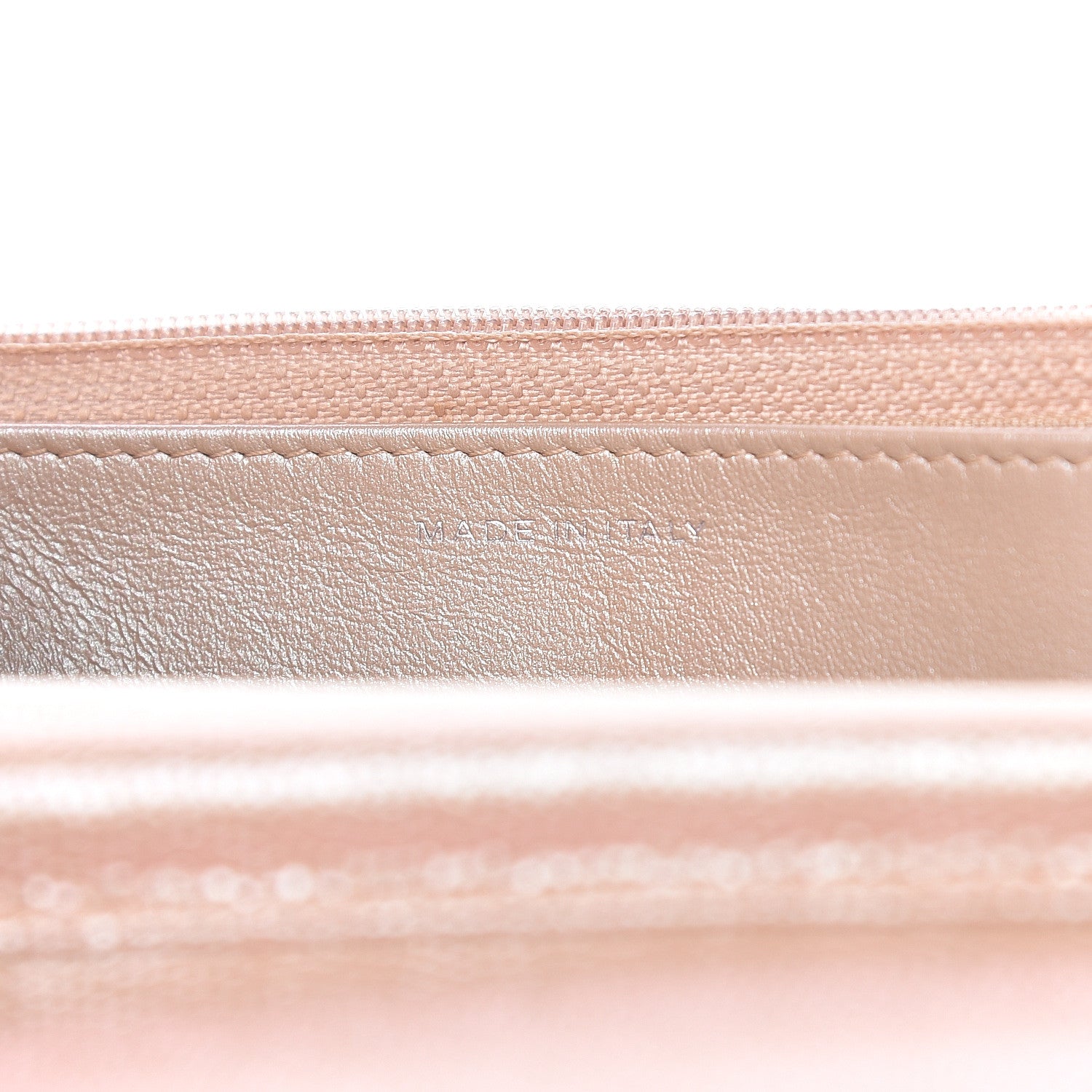 Chanel Metallic Caviar Chevron Quilted Wallet On Chain WOC Light Gold 7 of 12