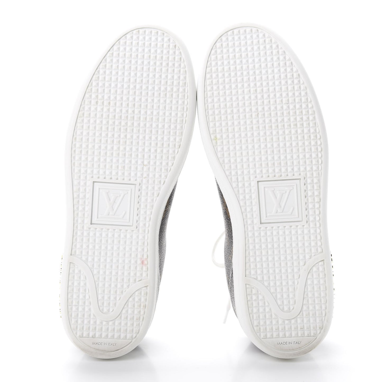 Calfskin Monogram LV Black Heart Sneakers 36 Cacao