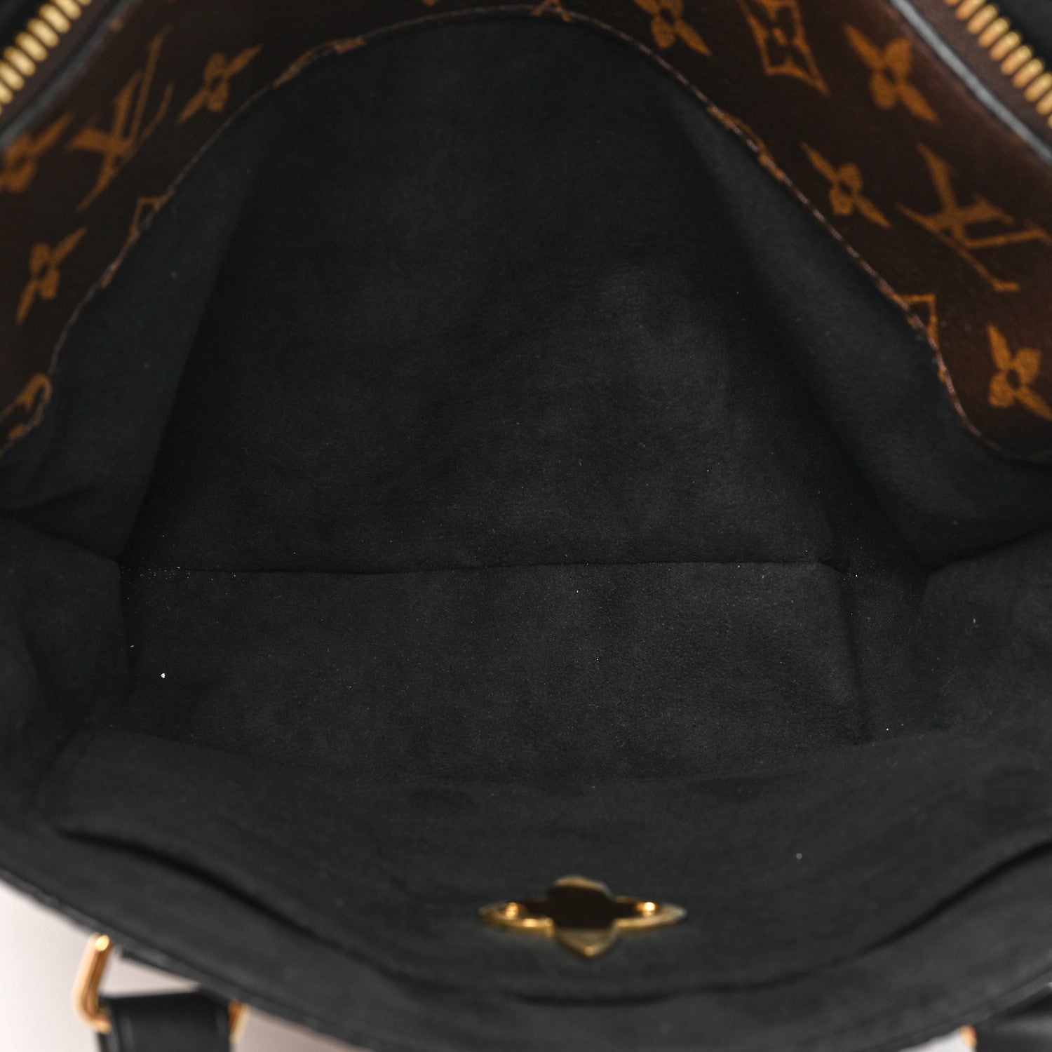 Louis Vuitton Monogram Flower Zipped Tote PM Black 7 of 11