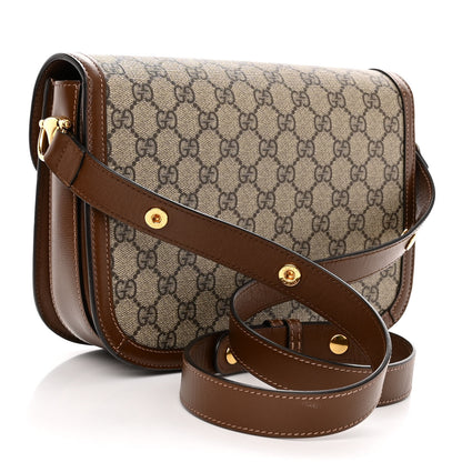 Gucci GG Supreme Monogram Horsebit 1955 Shoulder Bag Beige Brown Sugar 3 of 9