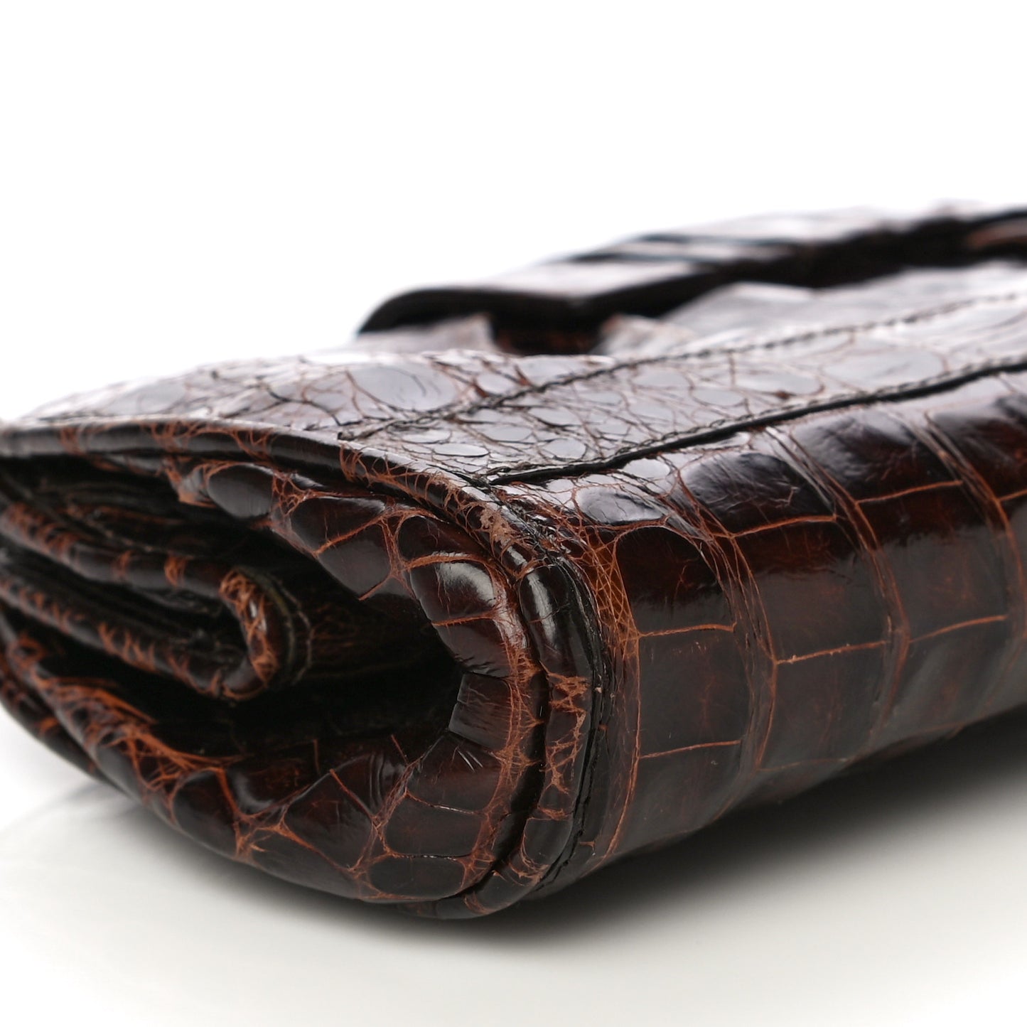 Crocodile Clutch Brown